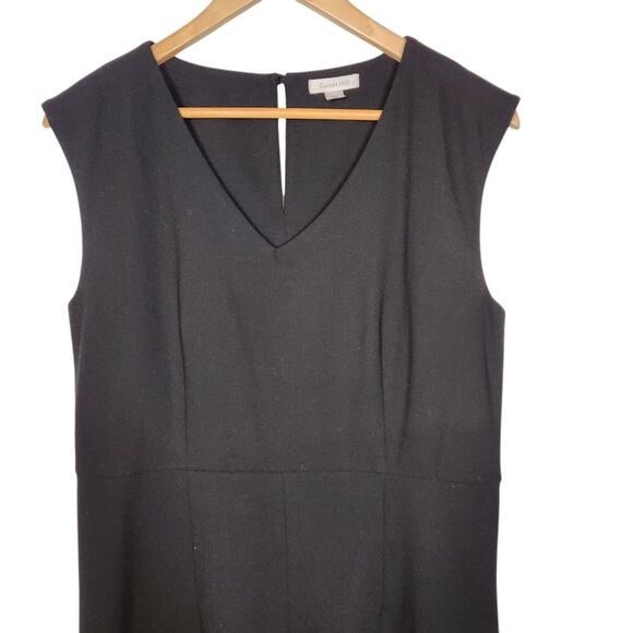 Garnet Hill Essential Black Shift Dress Sleeveless Short Classic Minimalist 8 - Picture 5 of 16